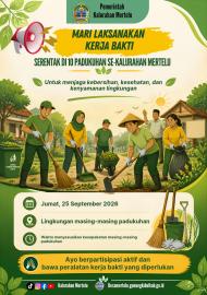 Pemkal Mertelu Ajak Warga Laksanakan Kerja Bakti Serentak di 10 Padukuhan